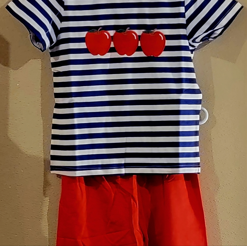 Back To School Apple Boys Short Set